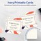 2-1/2" x 2-1/2" Square Rounded Corners, Matte Ivory Business Cards